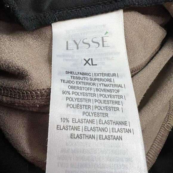 Lysse Faux Suede Brown Leggings High Rise XL Work Career Western Rodeo - Picture 5 of 6